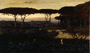 George Inness Pines and Olives at Albano, oil painting on canvas